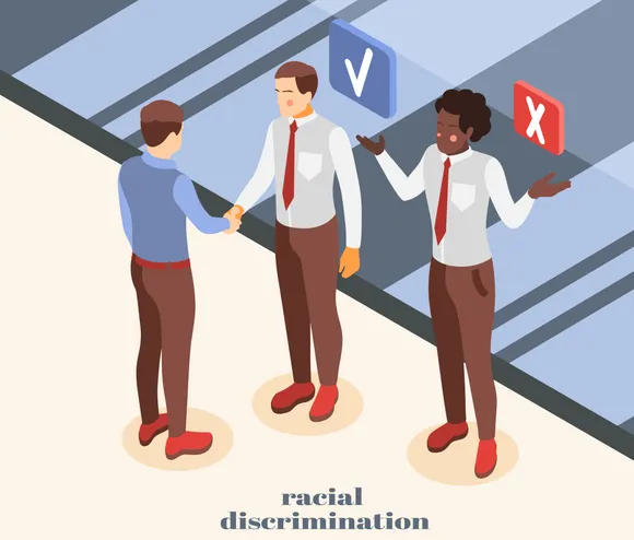Muestra un ejemplo de una persona discriminando por color de piel
