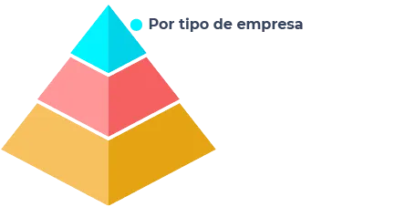 Muestra la parte del tipo de empresa de la piramide de las dificultades de la NOM-035