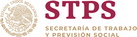 Muestra el logo de la Secreatarí de Trabajo y Prevensión Social (STPS)