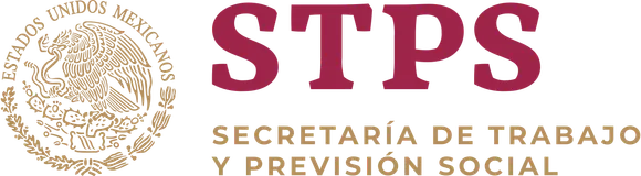Muestra el logo de la Secreatarí de Trabajo y Prevensión Social (STPS)